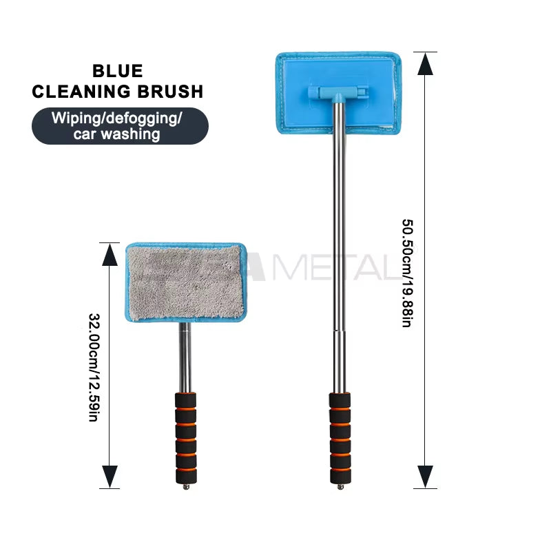 SEAMETAL Telescopic Windshield Defogging Brush with Long Handle for Automotive and Household Glass Cleaning