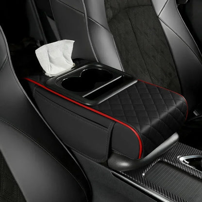 Transform Your Car with Our Cushioned Armrest Storage Box & Console Organizer Featuring Convenient Cup Holder