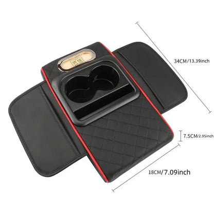 Transform Your Car with Our Cushioned Armrest Storage Box & Console Organizer Featuring Convenient Cup Holder