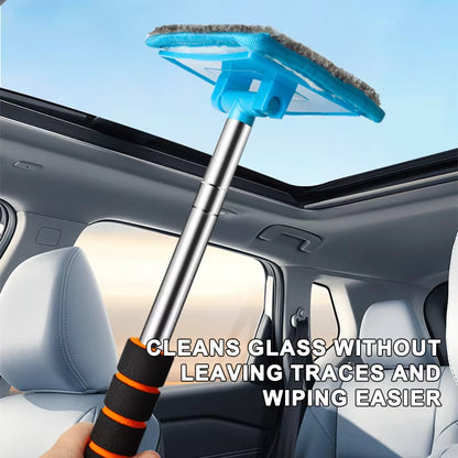 SEAMETAL Telescopic Windshield Defogging Brush with Long Handle for Automotive and Household Glass Cleaning