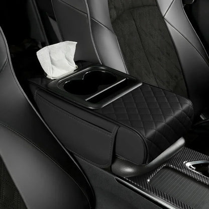 Transform Your Car with Our Cushioned Armrest Storage Box & Console Organizer Featuring Convenient Cup Holder