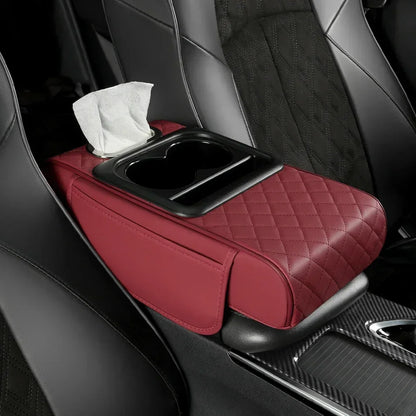 Transform Your Car with Our Cushioned Armrest Storage Box & Console Organizer Featuring Convenient Cup Holder