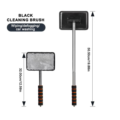 SEAMETAL Telescopic Windshield Defogging Brush with Long Handle for Automotive and Household Glass Cleaning