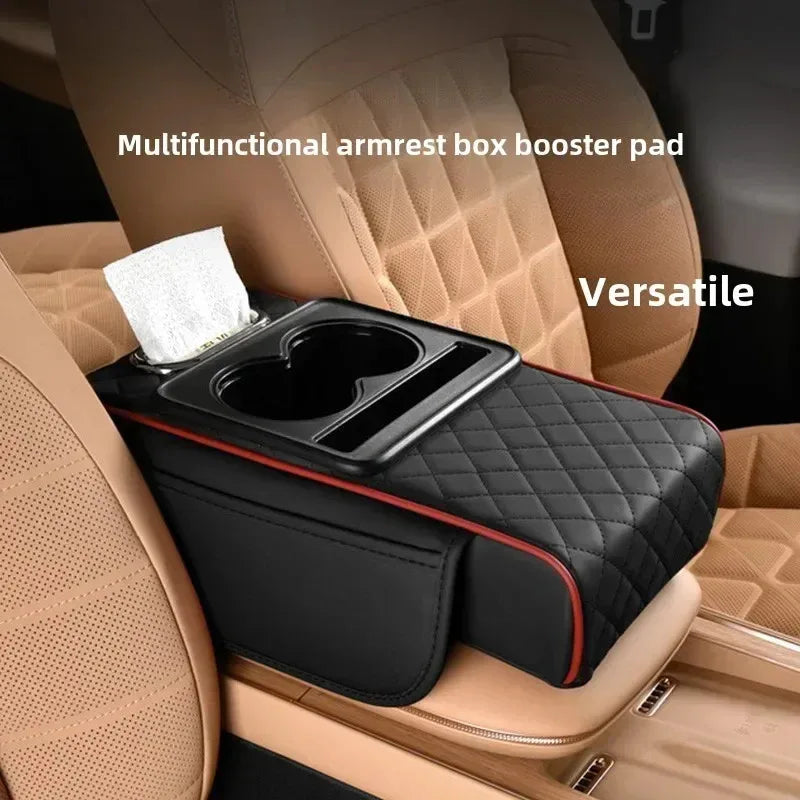 Transform Your Car with Our Cushioned Armrest Storage Box & Console Organizer Featuring Convenient Cup Holder