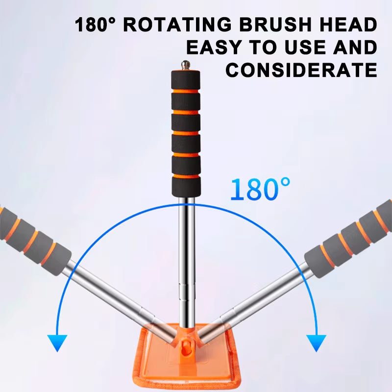 SEAMETAL Telescopic Windshield Defogging Brush with Long Handle for Automotive and Household Glass Cleaning