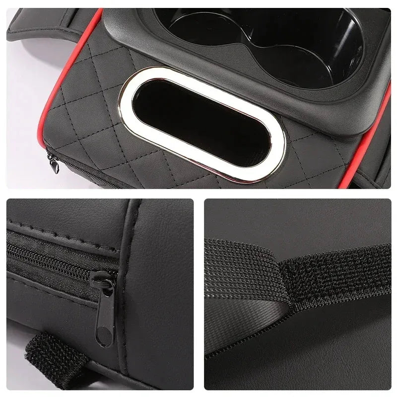 Transform Your Car with Our Cushioned Armrest Storage Box & Console Organizer Featuring Convenient Cup Holder